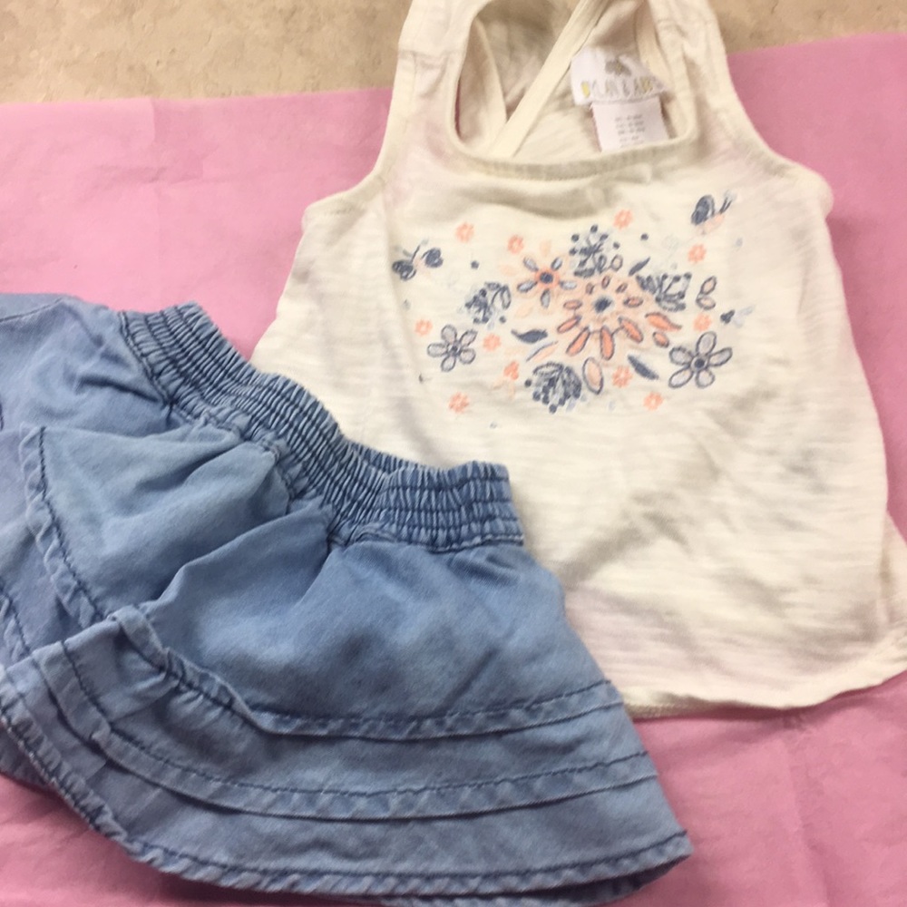 Dylan & Abby Shirt and Skirt set Size 0-3M